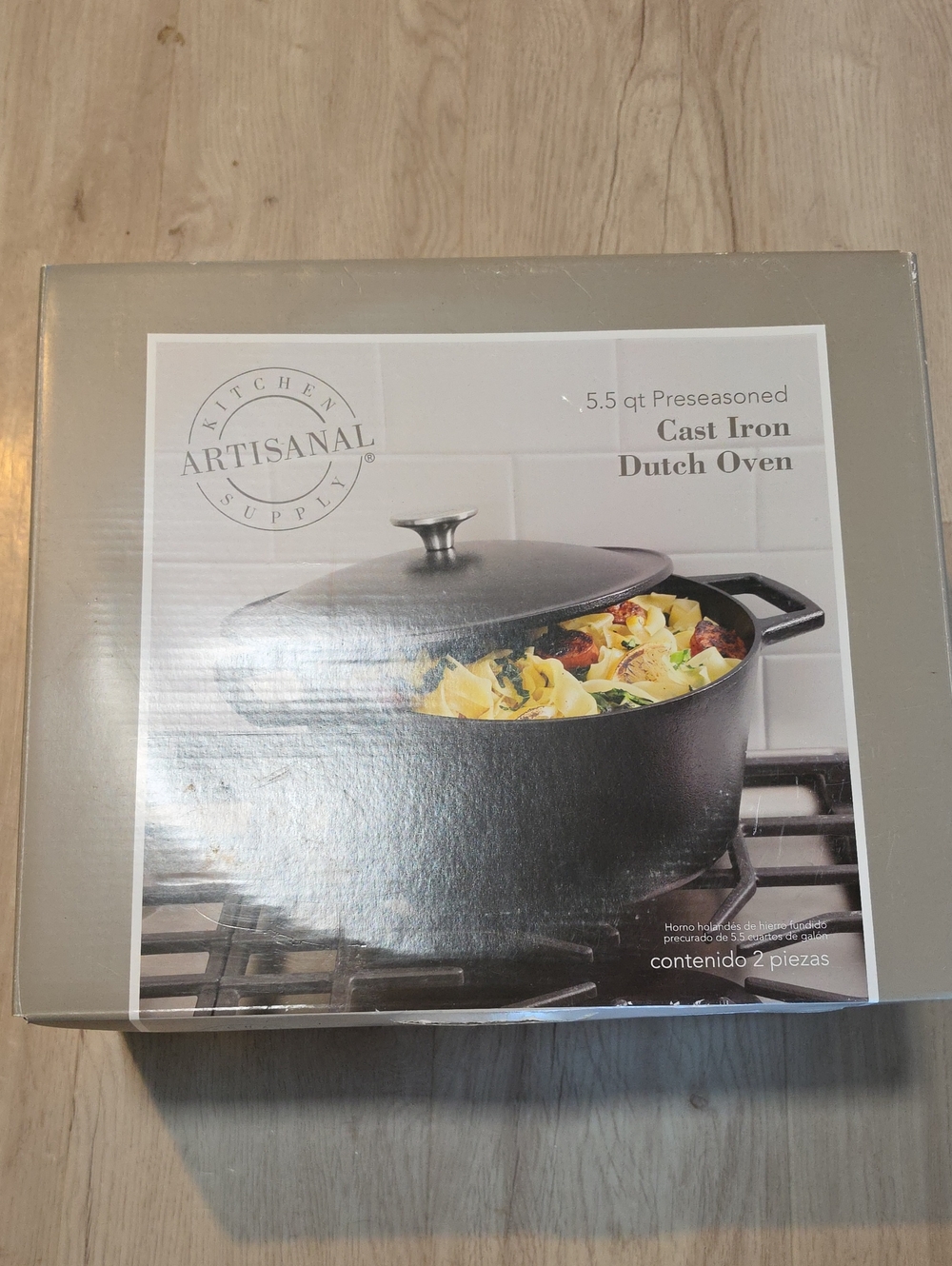 Artisan Black Cast Iron Dutch Oven with Lid